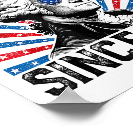 Rejecting Kings Since 1776 Distressed Usa Flag Vin ポスター (角)