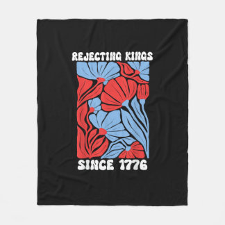 Rejecting Kings Since 1776 No Kings In America Des フリースブランケット