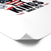 Rejecting Kings Since 1776 Patriotic Aesthetic ポスター (角)