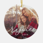 Rejoiceスクリプト |写真 セラミックオーナメント (正面)