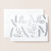 Rejoice写真数々のクリスマス 箔カード (裏面封筒付き)