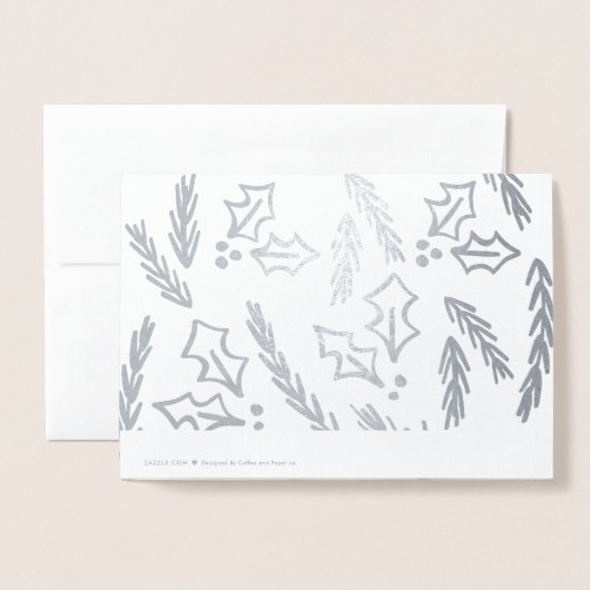 Rejoice写真数々のクリスマス 箔カード (裏面封筒付き)