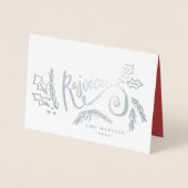 Rejoice写真数々のクリスマス 箔カード (正面)