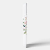 Rejoice常にピンクのティール(緑がかった色)フローラ水彩 Case-Mate iPhoneケース (裏面 / 右)