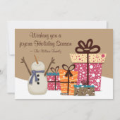 Rejoice – ギフト付き可愛い雪だるまクリスマス シーズンカード (裏面)