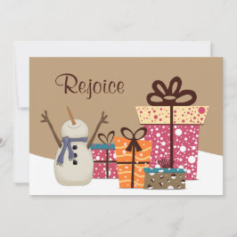 Rejoice – ギフト付き可愛い雪だるまクリスマス シーズンカード