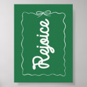 Rejoice グリーン クリスマス ホリデー ポスター (正面)