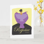 Rejoice | 励ましのグリーティングカード | 希望のメッセージ カード (黄色い花)