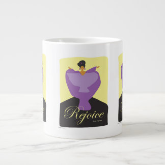 Rejoice | 励ましの芸術マグカップ | 希望のメッセージ ジャンボコーヒーマグカップ