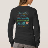 Rejoice Always Christian Scripture Wall Art  Tシャツ (裏面)