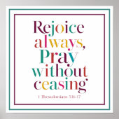 Rejoice Always Pray Without Ceasing Bold ポスター (正面)