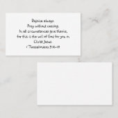 Rejoice Always Standard、3.5インチx 2.0インチ名刺 名刺 (正面/裏面)