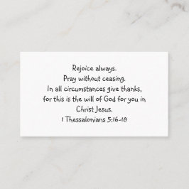 Rejoice Always Standard、3.5インチx 2.0インチ名刺 名刺