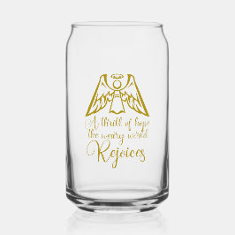 Rejoice Angel Elegant Gold Religious Christmas ガラス缶