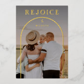 Rejoice Archカスタムフルフォトクリスマス 箔シーズンカード (正面)