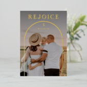 Rejoice Archカスタムフルフォトクリスマス 箔シーズンカード (立ち正面)