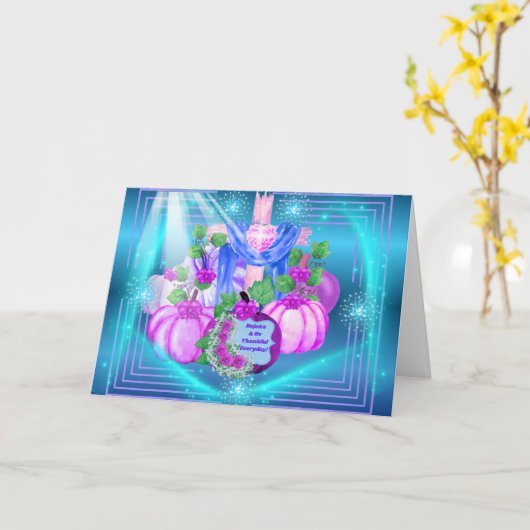 Rejoice & Be Thankful Everyday Greeting Card カード (黄色い花)