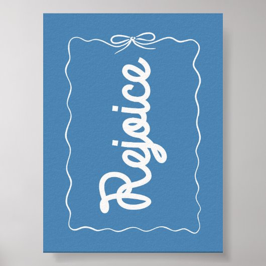 Rejoice Blue Christmas Poster ポスター (正面)