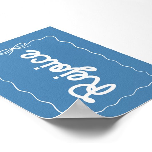 Rejoice Blue Christmas Poster ポスター (角)