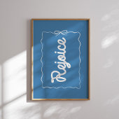 Rejoice Blue Christmas Poster ポスター