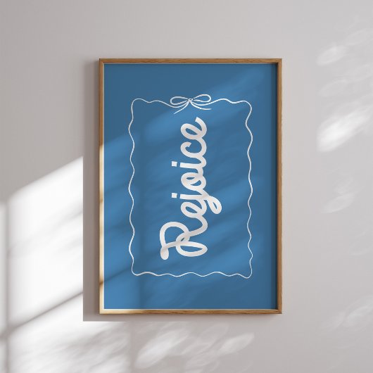 Rejoice Blue Christmas Poster ポスター