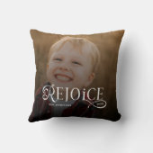 Rejoice Christian Religious Merry Christmas Photo クッション (裏面)