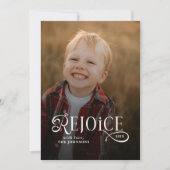 Rejoice Christian Religious Merry Christmas Photo  シーズンカード (正面)