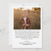 Rejoice Christian Religious Merry Christmas Photo  シーズンカード (裏面)