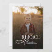 Rejoice Christian Religious Merry Christmas Photo  シーズンカード (正面)