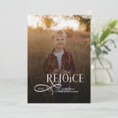 Rejoice Christian Religious Merry Christmas Photo  シーズンカード (スタンド正面)