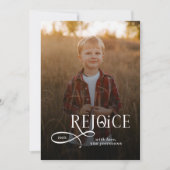 Rejoice Christian Religious Merry Christmas Photo シーズンカード (正面)