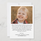 Rejoice Christian Religious Merry Christmas Photo シーズンカード (裏面)