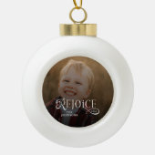 Rejoice Christian Religious Merry Christmas Photo セラミックボールオーナメント (正面)