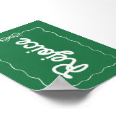 Rejoice Green Christmas Holiday Poster ポスター (角)