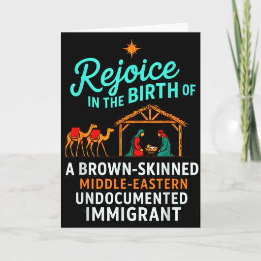 Rejoice In The Birth Of A Brown Skinned Christian  カード (正面)