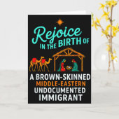 Rejoice In The Birth Of A Brown Skinned Christian  カード (黄色い花)