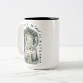 Rejoice in the Lord Always Cute Squirrel Christian ツートーンマグカップ (正面左)