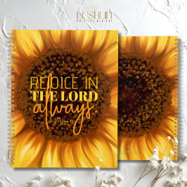 Rejoice in the Lord Always Phil. 4:4 Sunflower プランナー手帳
