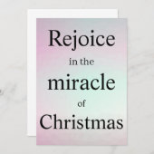 Rejoice In The Miracle Of Christmas サンキューカード (正面/裏面)