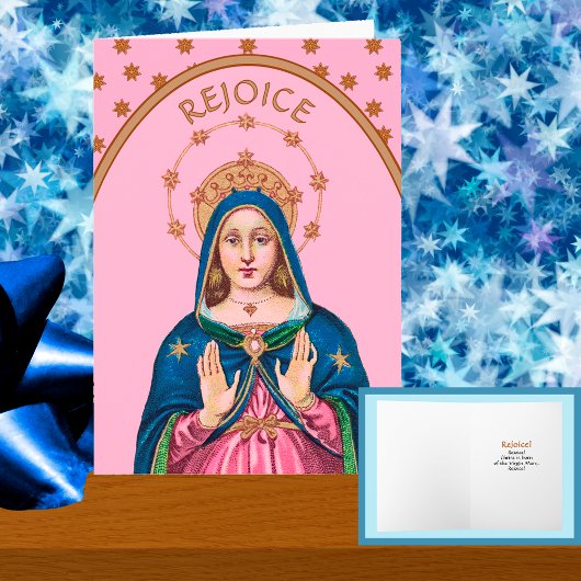 Rejoice! (Latin: Gaudete!) Upper Torso BVM Advent カード