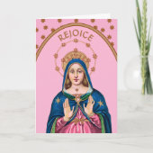 Rejoice! (Latin: Gaudete!) Upper Torso BVM Advent カード (正面)