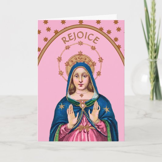 Rejoice! (Latin: Gaudete!) Upper Torso BVM Advent カード (正面)