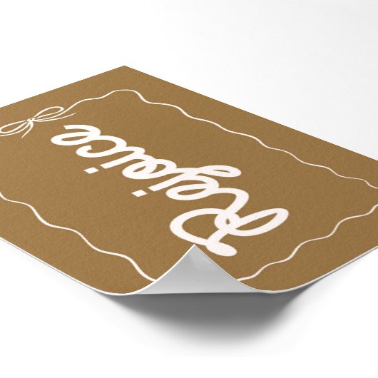 Rejoice Neutral Christmas Holiday Poster ポスター (角)