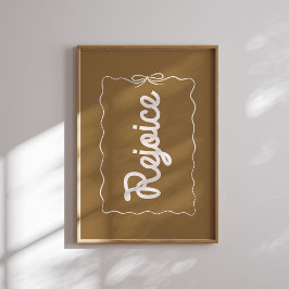 Rejoice Neutral Christmas Holiday Poster ポスター