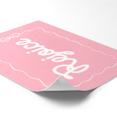 Rejoice Pink Christmas Holiday Poster ポスター (角)