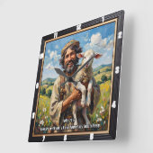 Rejoice: Shepherd Finds Lost Sheep スクエア壁時計 (傾斜)