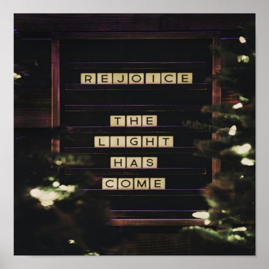 Rejoice The Light Has Come Isaiah 60 Bible Verse ポスター (正面)