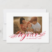 Rejoyceスクリプトフォントタイポグラフィホリデーフォトカード シーズンカード (正面)