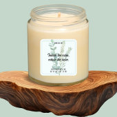 Rejuvenating Eucalyptus Sage Candle Sticker Label スクエアシール