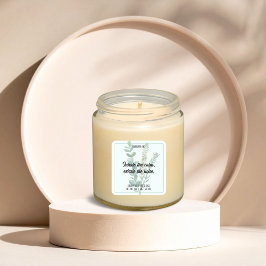 Rejuvenating Eucalyptus Sage Candle Sticker Label スクエアシール
